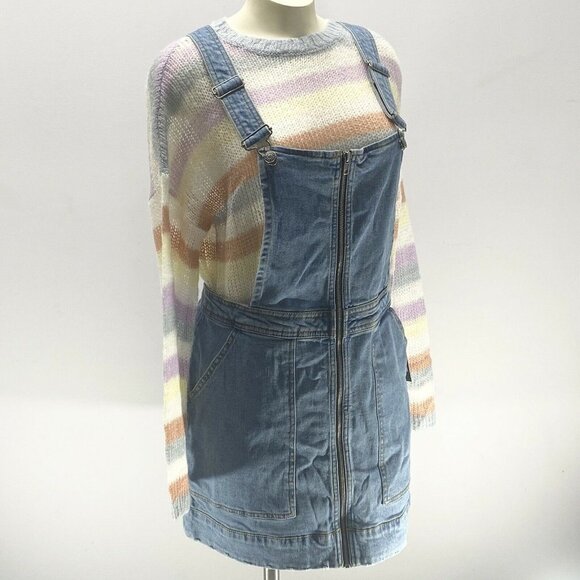 NWOT Wild Fable Denim mini dress overall Y2K style - Picture 7 of 12